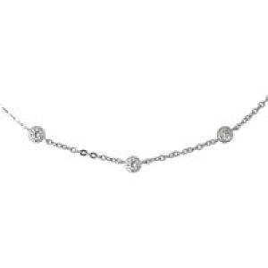 Diadema Womens – Necklace – Black Night – Collection Crystal Pearl Silver Sterling – One Size