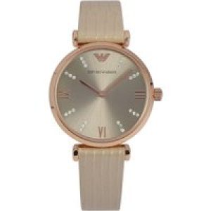 Armani Womens Ladies AR1681 Watch – Cream Leather – One Size