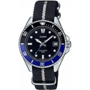 Casio Collection Unisex’s Black Watch MDV-10C-1A2VEF Fabric – One Size