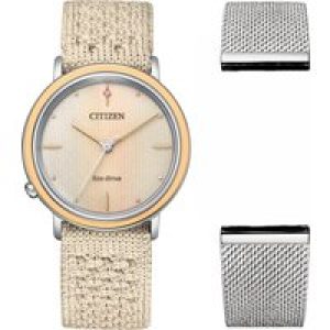 Citizen L Ambiluna Collection WoMens Beige Watch EM1006-40A Fabric – One Size