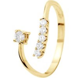 Diadema Womens – Ring – Prestige Jewelery – Diamonds – Yellow Gold – White – Size L 1/2