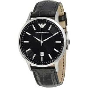 Emporio Armani Mens’ Watch AR2411 – Black & Silver Metal – One Size