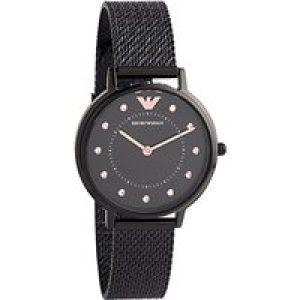 Emporio Armani Mens AR11252 Black Kappa Watch with Mesh Bracelet – One Size