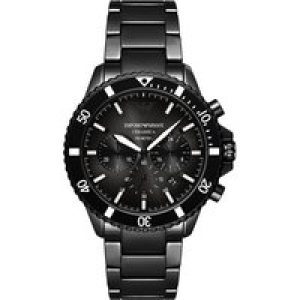 Emporio Armani Diver Mens Black Watch AR70010 Ceramic – One Size