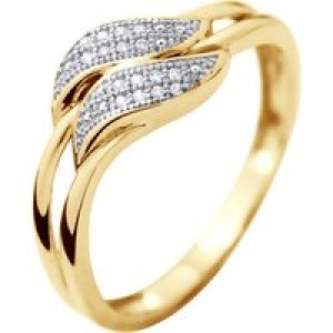 Diadema Womens – Ring – Prestige Jewelery – Diamonds – Yellow Gold – White – Size L 1/2