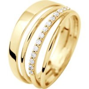 Diadema Womens – Ring – Prestige Jewelery – Diamonds – Yellow Gold – White – Size L 1/2