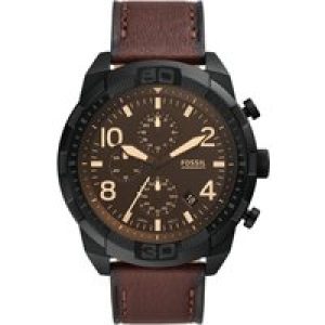 Fossil Bronson Mens Brown Watch FS5875 Leather – One Size