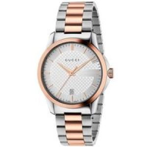 Gucci YA126473 Mens Watch – Silver & Rose Gold Stainless Steel – One Size