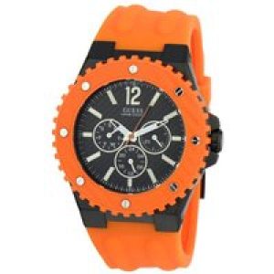 Guess Overdrive Mens Orange Watch W11619G4 Rubber – One Size
