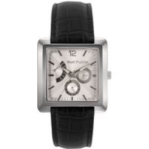 Hush Puppies Mens WATCH – Black Leather – One Size