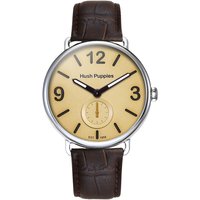Hush Puppies : 1958 Mens Ivory Watch - Brown Leather - One Size - Image 2