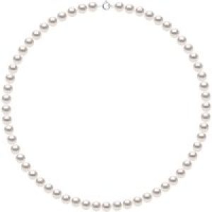 Diadema Womens – Necklace – True Japanese Akoya Cultured Pearl – Quality AA+ – White – Size 16.5 inches