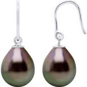 Diadema Womens – Earrings  Silver and Real Tahitian Pearls – Natural – One Size