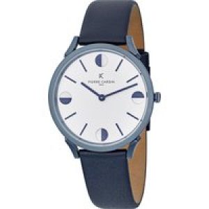 Pierre Cardin Pigalle Half Moon Unisex’s Blue Watch CPI.2009 Leather – One Size