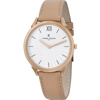 Pierre Cardin Pigalle Plissée Unisex's Beige Watch CPI.2002 Leather - One Size - Image 2