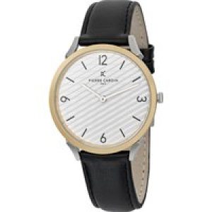Pierre Cardin Pigalle Stripes Mens Black Watch CPI.2015 Leather – One Size