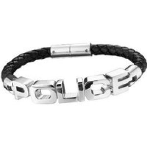Police : “SIGNATURE” Bracelet – Silver Leather – One Size