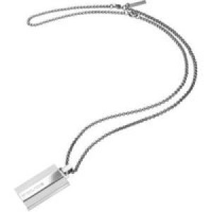Police Mens : “ENERGY” Pendant – Silver Leather – One Size