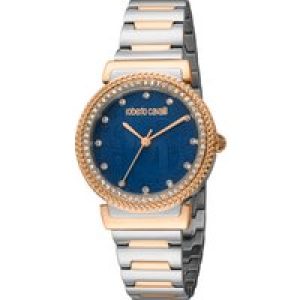 Roberto Cavalli Womens RC5L039M0115 Women Quartz Dark Blue Stainless Steel 5 ATM 32 mm – One Size