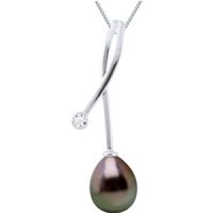Diadema Womens – Pendant – White Gold and Tahitian Pearl – Natural – One Size