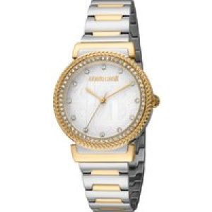 Roberto Cavalli Womens RC5L039M0085 Women Quartz Stainless Steel Silver 5 ATM 32 mm – Silver & Gold – One Size