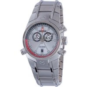 Sector Mens : CHR ALARM SILVER DIAL BRACELET WATCH Stainless Steel – One Size