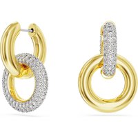 Swarovski 'Dextera' WoMens Gold Plated Metal Hoop Earrings - 5668818 Gold Tone - One Size - Image 2