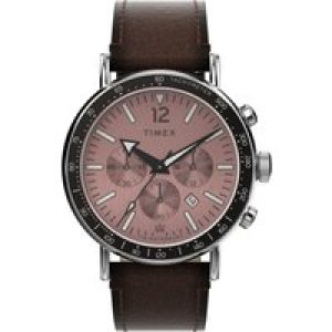 Timex Standard Chrono Mens Brown Watch TW2W47300 Leather (archived) – One Size