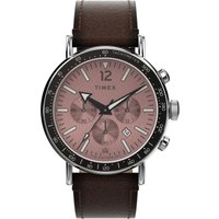 Timex Standard Chrono Mens Brown Watch TW2W47300 Leather (archived) - One Size - Image 2