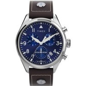 Timex Pan Am Chrono Mens Brown Watch TWG030000 Leather (archived) – One Size