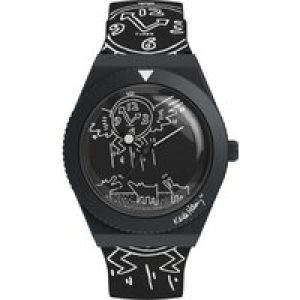 Timex Keith Haring X Q Mens Black Watch TW2W25600 Silicone – One Size