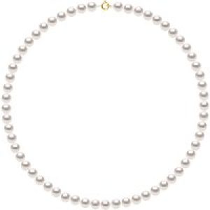 Diadema Womens – Necklace – True Japanese Akoya Cultured Pearl – Quality AA+ – White – Size 16.5 inches