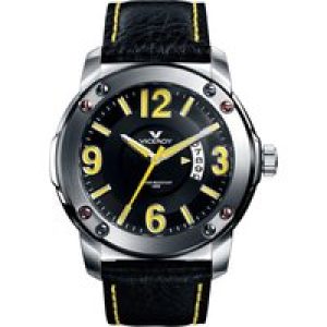 Viceroy : Mens Black Watch.. Leather – One Size