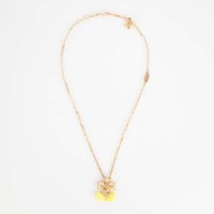 Off-White Womens Accessories Off White Arrow Bloob Necklace in Yellow Metal (archived) – One Size