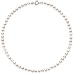 Diadema Womens – Necklace – True Japanese Akoya Cultured Pearl – Quality AA+ – White – Size 18 cm