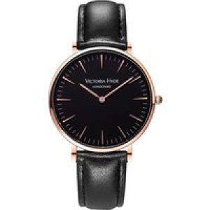 Victoria Hyde London Unisex Watch Metropolitan Modern, black rosegold VH3004Ugm – Black/Gold Stainless Steel – One Size