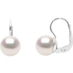 Diadema Womens – Earrings  True Japanese Akoya Cultured Pearl – Quality AA+ – White – One Size
