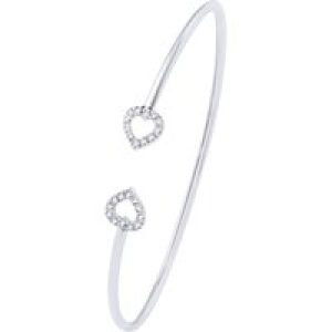 Diadema Womens – Bracelet – Prestige Jewelery – Heart Diamonds – White Gold – One Size