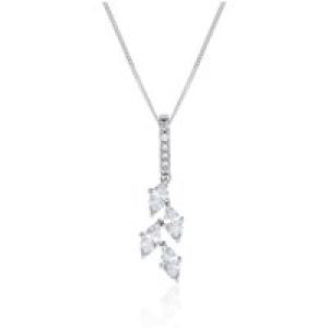 Silver Marquise Reduce Cubic Zirconia Drop Pendant