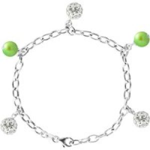 Diadema Womens – Bracelet Freshwater Pearls – Love Jewelry Collection Silver Sterling – One Size