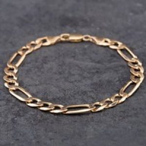 Pre-Owned 9ct Yellow Gold 8 Inch Figaro Chain Bracelet 41081115