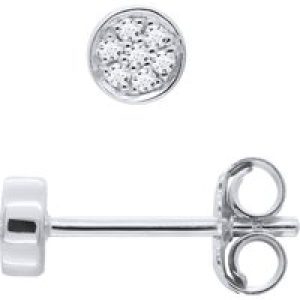 Diadema Womens – Earrings with Diamonds – White Gold – One Size