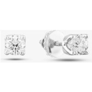 9ct White Gold Lab Grown 0.50ct Brilliant Cut Diamond Solitaire Stud Earrings LGE2534-50AN (WG)