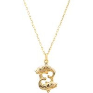 Latelita Womens Zodiac Star Sign Necklace Gold Pisces Sterling Silver – One Size