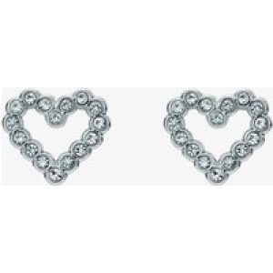 Ted Baker Amorina Silver Tone Cubic Zircona Halo Heart Stud Earrings TBJ3834-01-02