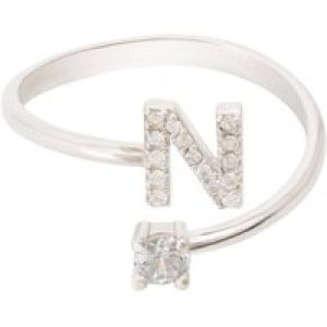 Latelita Womens Initial Ring Silver N Sterling Silver – One Size