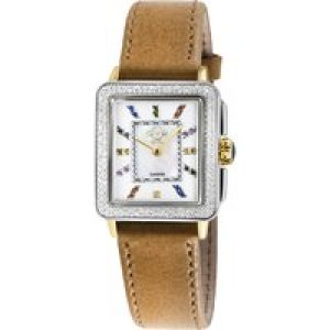 Gv2 Womens Padova Gemstone 12334.1 Light Tan Swiss Quartz Watch – One Size