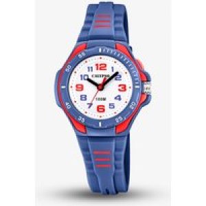 Calypso Unisex Blue & Red Sweet Time Rubber Watch K5757/5