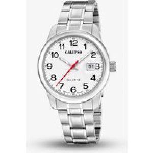 Calypso Mens Silver Stainless Steel Watch K5872/1