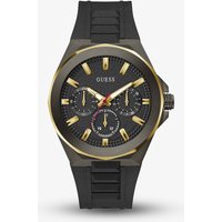 Guess Mens Dashboard Black & Gold Tone Rubber Strap Watch GW0799G1 - Image 2